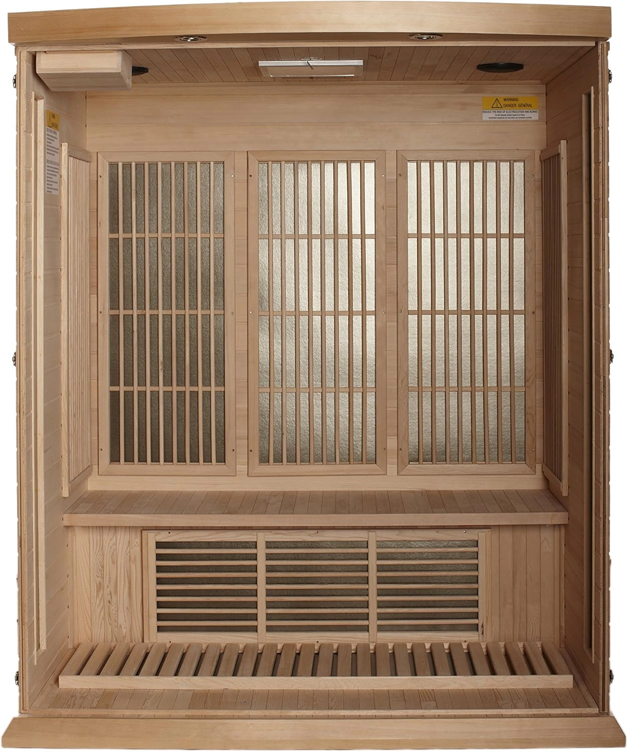 DYNAMIC SAUNAS Maxxus 3 Per Low EMF FAR Infrared Carbon Canadian Hemlock Sauna studio view 2